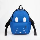 Рюкзак детский, отдел на молнии, наружный карман, 2 боковых кармана, дышащая спинка, цвет синий, «Зайка» - фото 3794996