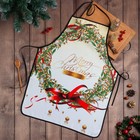 Фартук Доляна "Merry Christmas" 55х72см, 100%пэ - фото 800249525