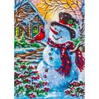 Алмазная мозаика 30×40 см, с подрамником, с полным заполнением, 34 цв. «Весёлый снеговик» - фото 862977