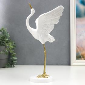 Сувенир полистоун ′Белая цапля - распахнутые крылья′ 31,5х9х14,5 см в Донецке