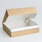 Упаковка для продуктов, крафтовая, 21 х 16 х 5,5 см 7313826