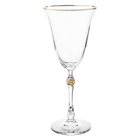 Набор бокалов для красного вина Parus, декор «Отводка золото, золотой шар», 250 мл x 6 шт.