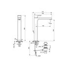 Смеситель для раковины Ideal Standard EDGE Vessel A7114AA, однорычажный, излив 165 мм, хром   746131 - фото 802318783