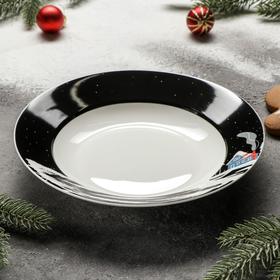 Тарелка суповая Magistro «Новый год. Домик», 500 мл, d=20,2 см
