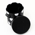 Набор круглых коробок 3 в 1 "Черный горошек", 18 x 17.2 - 12 x 12.2 см 7128408