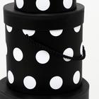 Набор круглых коробок 3 в 1 "Черный горошек", 18 x 17.2 - 12 x 12.2 см 7128408