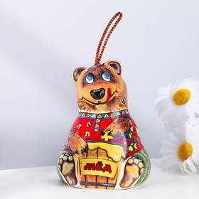 Сувенир "Медведь с медом", 9 см, керамика в Донецке