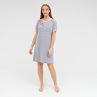Ночная сорочка женская, цвет серый меланж, размер 50 - фото 3870095