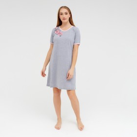 Ночная сорочка женская, цвет серый меланж, размер 52