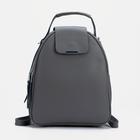 Рюкзак, 3 отдела на молнии, наружный карман, цвет серый - фото 3873965