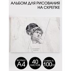 Альбом для рисования А4 на скрепках, 40 листов «Античность»   (мелованный картон 200 гр бумага 100 гр) - фото 3883880