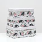 Набор коробок 3 в 1, "Цветы", 28 x 20 x 11.5 - 24 x 16 x 9 см 7150377