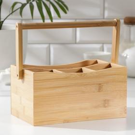 Ящик для чайных пакетиков «Бамбуковый лес», 23×15,5 см, бамбук