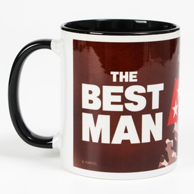 Кружка сублимация "The best man", Мстители 350 мл.