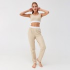 Брюки пижамные женские MINAKU: Home collection цвет бежевый, р-р 46 - фото 800328351