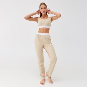 Брюки пижамные женские MINAKU: Home collection цвет бежевый, р-р 46