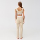 Брюки пижамные женские MINAKU: Home collection цвет бежевый, р-р 46 - фото 800328353