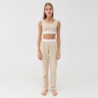 Брюки пижамные женские MINAKU: Home collection цвет бежевый, р-р 46 - фото 800328354