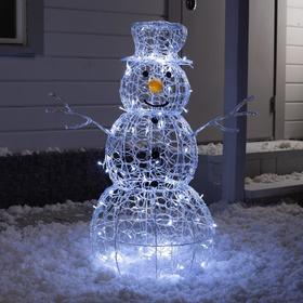 Фигура светодиодная "Снеговик" 90 см, 120 LED, мерцает, 31V, БЕЛЫЙ