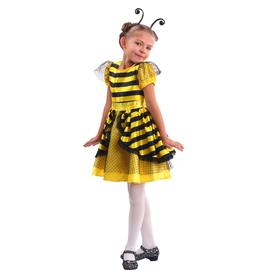 Карнавальный костюм «Пчёлка», платье, ободок, размер 104-52
