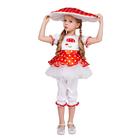 Карнавальный костюм «Мухомор», платье, панталоны, шапка, размер 116-60 - фото 107204432