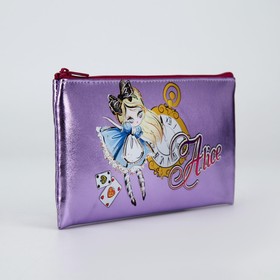 Cosmetic bag simple Alice, 20.5 * 1 * 10.8, Lightning department