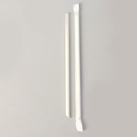 Трубочки для коктейля диаметр 0,8 см, бумажные, в индивидуальной упаковке