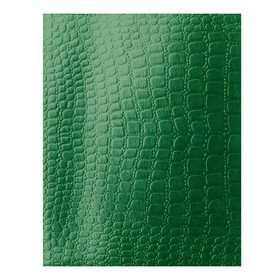 Тетрадь 48 листов в клетку Croco, бумвинил metallic, тиснение, блок офсет, зелёный (5 шт)