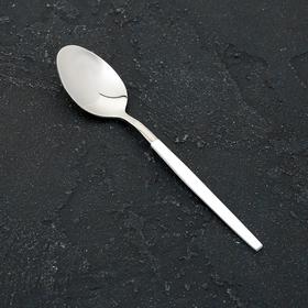 Ложка чайная Magistro «Блинк», 14,5×3 см, на подвесе, цвет серебряный, белая ручка