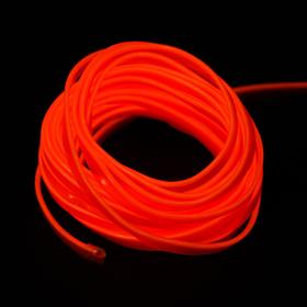 УЦЕНКА Неоновая нить Cartage для подсветки салона, адаптер питания 12 В, 5 м, оранжевый
