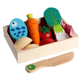 Игровой ящик с продуктами «Овощи и рыба» 17х12,5х3,5 см