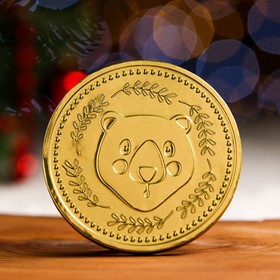 Медаль шоколадная "Счастливого нового года" Медвежонок, 25г