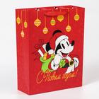Пакет ламинат вертикальный "С новым Годом!", Микки Маус 31х40х11,5 7003232