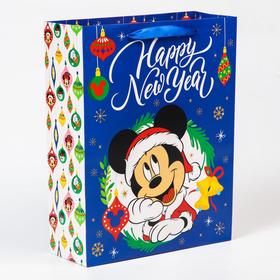 Пакет ламинат вертикальный "Happy New Year", Микки Маус, 31х40х11,5