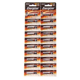 Батарейка алкалиновая Energizer +PowerSeal, AAA, LR03-20BL, 1.5В, отрывной блистер, 20 шт. 161827