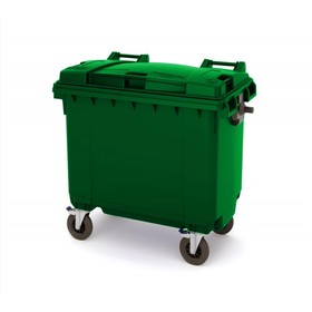 Передвижной мусорный контейнер 770л зелёный