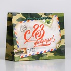 Пакет ламинированный горизонтальный «Письмо защитнику», S 15 × 12 × 5.5 см 6631929