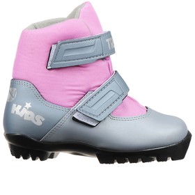 Ботинки лыжные TREK Kids NNN ИК, цвет металлик, лого серебро, размер 28