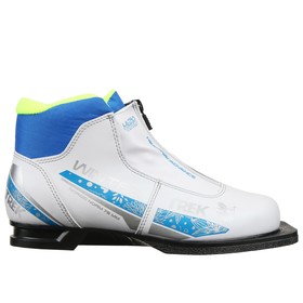Ботинки лыжные женские TREK Winter Comfort 3, NN75, искусственная кожа, цвет белый/синий/лайм-неон, лого серебристый, размер 34 в Донецке