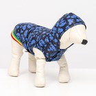 Курточка для собак "Пятнашки", размер 3 (ДС 28,ОШ 30, ОГ 42 см), синяя - фото 3958468