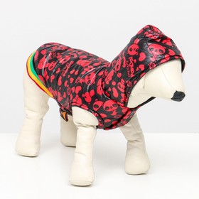 Курточка для собак "Пятнашки", размер 4 (ДС 33,ОШ 35, ОГ 45 см), красная