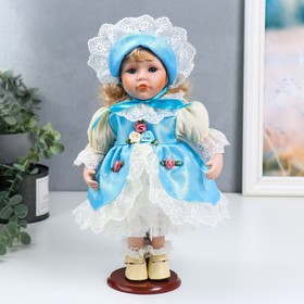 Кукла коллекционная керамика "Алиса в голубом платьице и чепчике" 30 см в Донецке