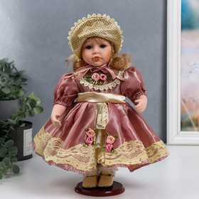 Кукла коллекционная керамика "Ася в розовом платье и чепчике" 30 см в Донецке