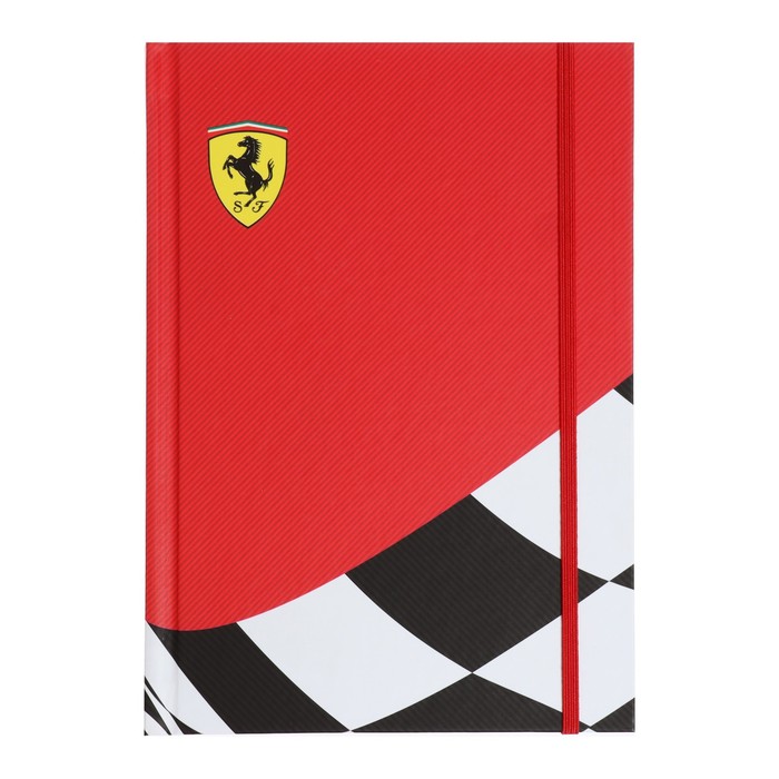 Записная книжка А5, 80 листов в точку Ferrari, твёрдая обложка, матовая ламинация, тонированный блок
