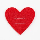 Набор для декора столовых предметов "Love" 4 шт, красный, 5,4 х 5 см, 100% п/э, фетр - фото 6794063