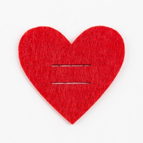 Набор для декора столовых предметов "Love" 4 шт, красный, 5,4 х 5 см, 100% п/э, фетр