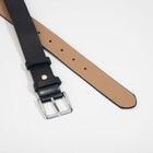 Ремень женский, ширина 3,5 см, винт, пряжка металл, цвет синий - фото 800359030