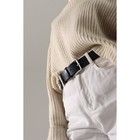 Ремень женский, ширина 3,5 см, винт, пряжка металл, цвет синий - фото 800458343