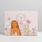 Коробка складная «8 марта, girl»,  21 × 15 × 7 см 7119026