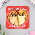 Магнит полимерный «Люблю тебя нежно-нежно», 7 х 7 см Магнит полимерный «Люблю тебя нежно-нежно», 7 х 7 см